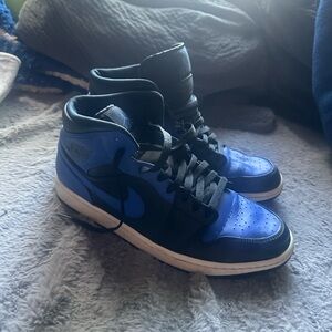 Nike air Jordan Blue and Black High-Top Sneakers